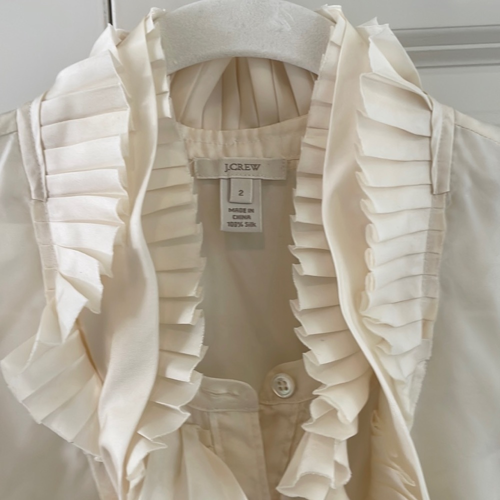 JCrew Sleeveless Silk Blouse Size 2